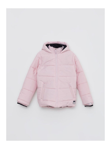 LC Waikiki Basic Girl's Puffer Coat with Hood