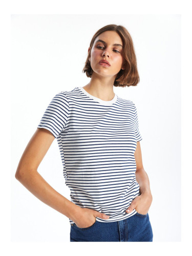 LC Waikiki LCW Crew Neck Striped Short Sleeve Women's T-Shirt