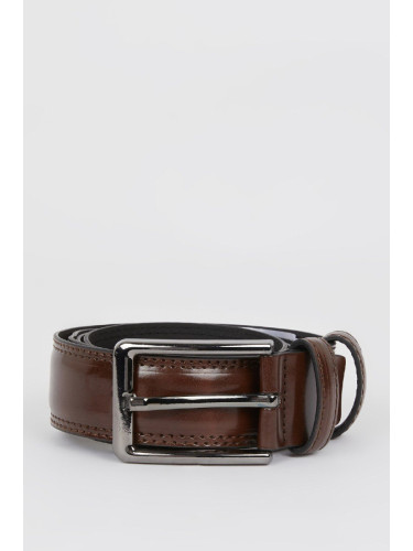 DEFACTO Men's Faux Leather Classic Belt