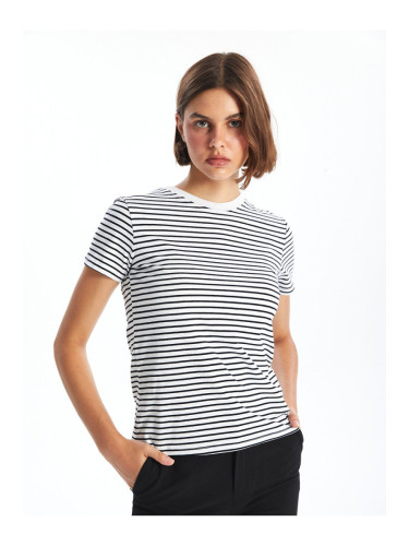 LC Waikiki LCW Crew Neck Striped Short Sleeve Women's T-Shirt