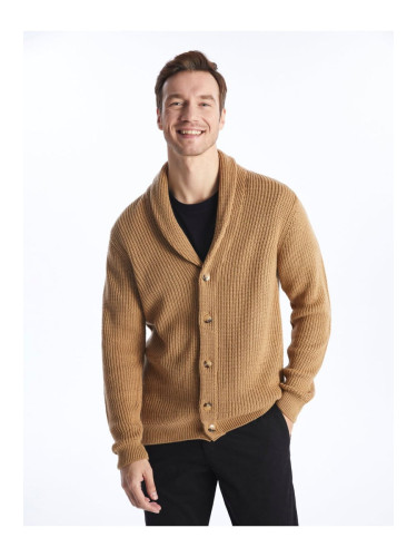 LC Waikiki Men's Standard Fit Shawl Collar Knitwear Cardigan