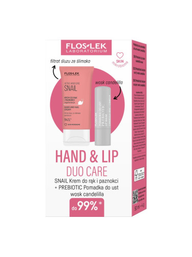 FlosLek Laboratorium Hand & Lip Duo Care Snail подаръчен комплект