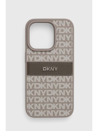 Кейс за телефон Dkny iPhone 15 Pro 6.1 в сиво DKHCP15LPRTHSLE