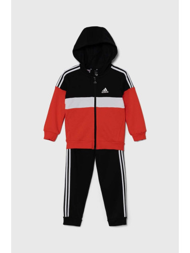 Детски анцуг adidas I 3S TIB FL TS в червено IW3491