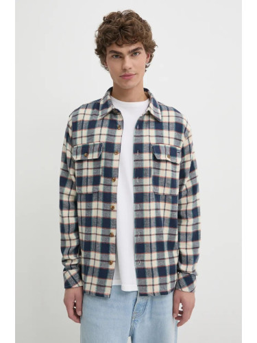 Памучна риза Billabong Offshore Flannel мъжка в тъмносиньо със стандартна кройка с класическа яка ABYWT00281