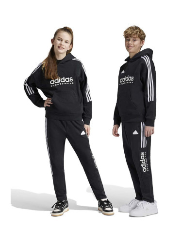 Детски спортен панталон adidas J HOT FL TIRO в черно с принт IX9287