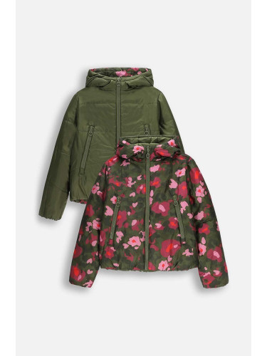 Детско яке с две лица Coccodrillo в зелено OUTERWEAR GIRL KIDS