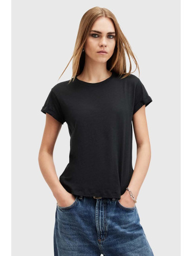 Памучна тениска AllSaints ANNA TEE в черно W238JB