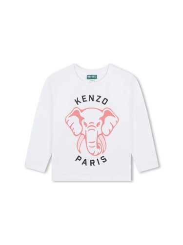 Детска блуза с дълги ръкави Kenzo Kids в бяло K60706