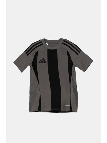 Тениска adidas Performance STRIPED 24SYY в сиво с десен IW2132