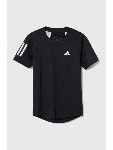 Детска тениска adidas Performance B CLUB 3STR TEE в черно с принт HR4229