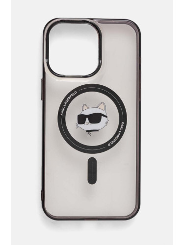 Кейс за телефон Karl Lagerfeld iPhone 15 Pro Max 6.7 в прозрачен цвят KLHMP15XHCHNOTK