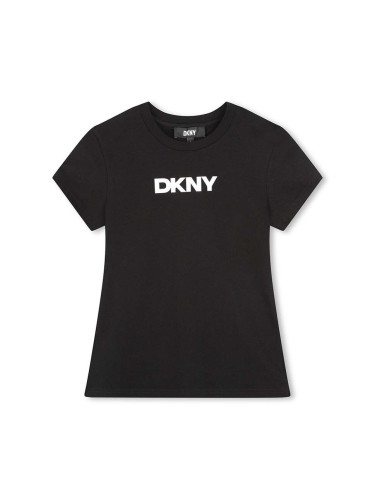 Детска тениска Dkny в черно D62036