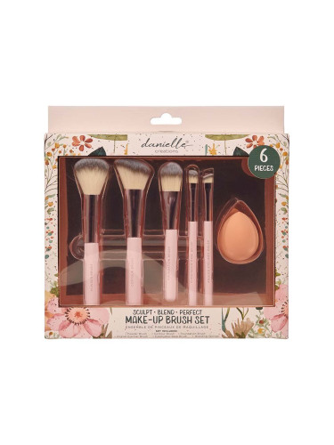 Комплект четки за грим Danielle Beauty (6 броя)