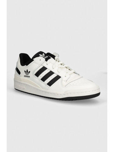 Кожени маратонки adidas Originals Forum Low в бяло IH7830