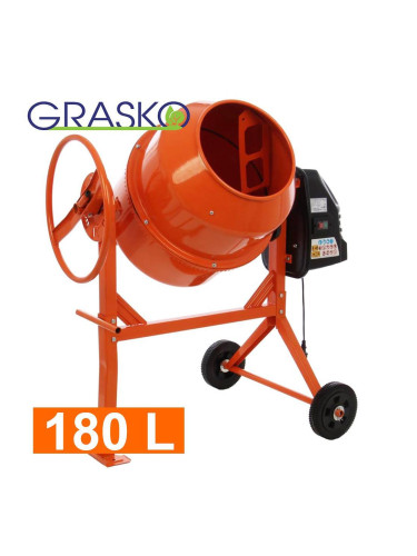 Бетонобъркачка 800 W, 180 л, Grasko HCM650