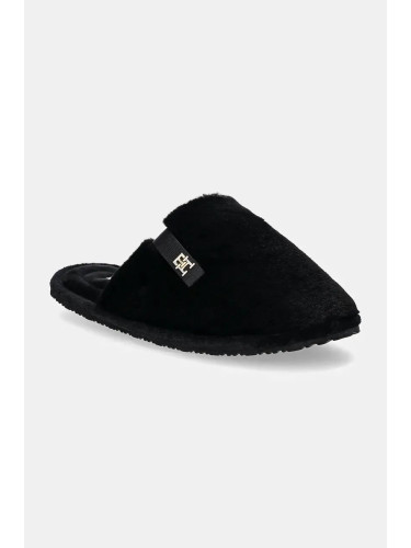 Пантофи Tommy Hilfiger TH COMFORT HOME SLIPPER в черно FW0FW08138