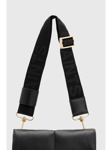 Кожена чанта AllSaints EZRA QUILT CROSSBODY в черно W305XB