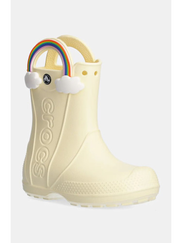 Детски гумени ботуши Crocs HANDLE IT RAINBOW RAIN BOOT в жълто 210026