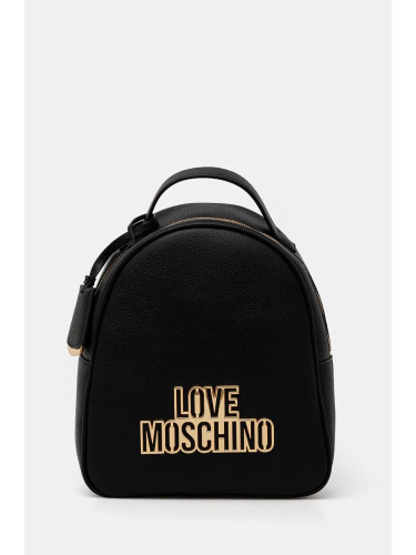 Раница Love Moschino в черно малък размер с апликация JC4338PP0L