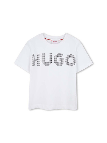 Детска памучна тениска HUGO в бяло G00204