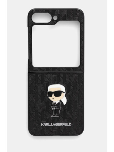 Кейс за телефон Karl Lagerfeld Z Flip6 F741 в черно KLHCZF6SAPKINPK