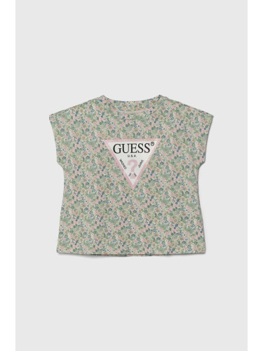 Детска тениска Guess в зелено K4YI09 K6YW3