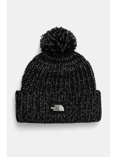 Шапка The North Face Cozy Chunky Cabin Beanie в черно от плътен трикотаж NF0A887WVOR1