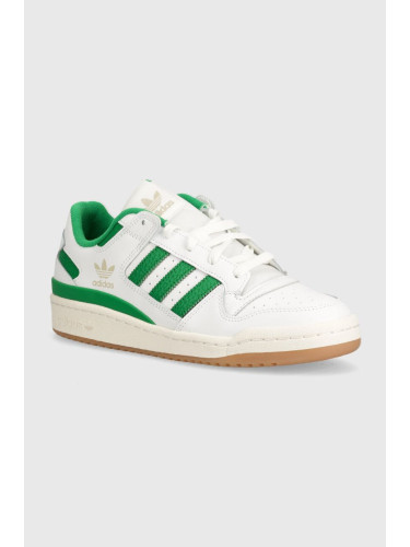 Кожени маратонки adidas Originals Forum Low в бяло IH7820