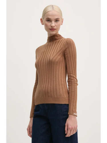 Пуловер Pepe Jeans IZABEL TURTLENECK дамски в бежово  PL702224