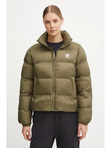 Яке adidas Originals в зелено зимен модел JD0418