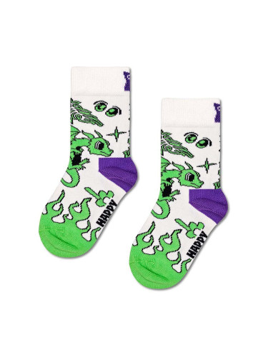 Детски чорапи Happy Socks Kids Hyper Dragon Sock в зелено P001447