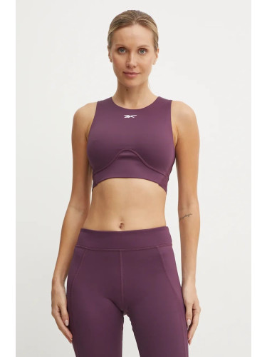 Топ за трениране Reebok Contour Crop в бордо 100206429