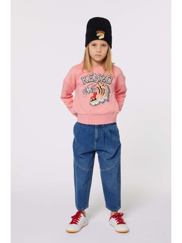 Детски суичър Kenzo Kids в розово с принт K60692