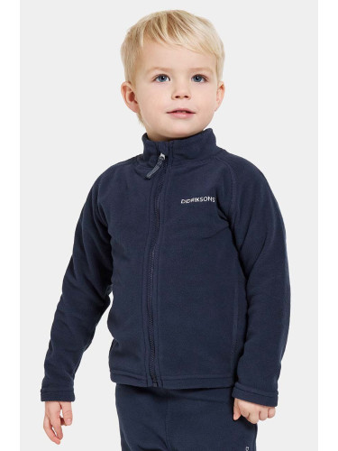 Детски суичър Didriksons MONTE KIDS FULLZIP в розово с изчистен дизайн