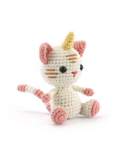 Комплект за плетене на една кука Graine Creative Caticorn Crochet Kit