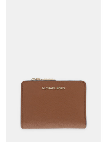 Кожен портфейл MICHAEL Michael Kors дамски в кафяво 32S4G8ED7L