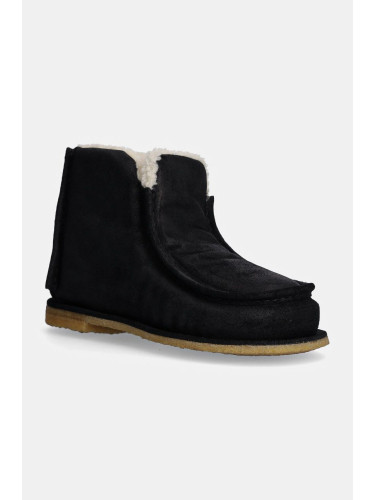 Велурени апрески JW Anderson Ankle Boot в черно  ANW43065A