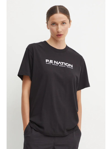 Памучна тениска P.E Nation Aero SS Tee в черно 243T329