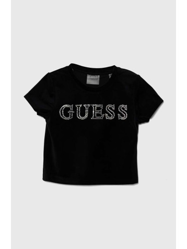 Детска тениска Guess в черно J4YI48 KBXI2