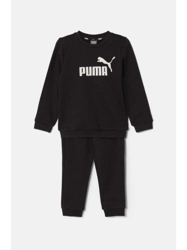 Детски анцуг Puma Minicats ESS Crew Jogger FL в черно 846141