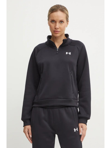 Суичър Under Armour Armour Fleece Pro в черно с изчистен дизайн 1386505