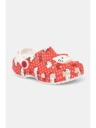 Детски чехли Crocs CLASSIC HELLO KITTY RED CLOG в червено 210577