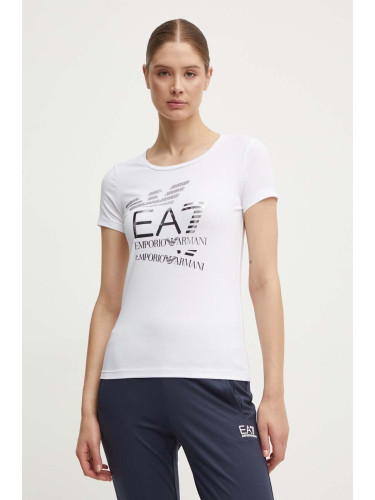 Тениска EA7 Emporio Armani в бяло TJQCZ.6DTT17