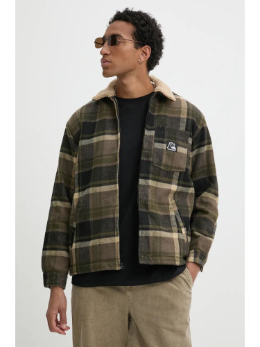 Яке тип риза Quiksilver Dna Sherpa Harrington в кафяво преходен модел EQYJK04064