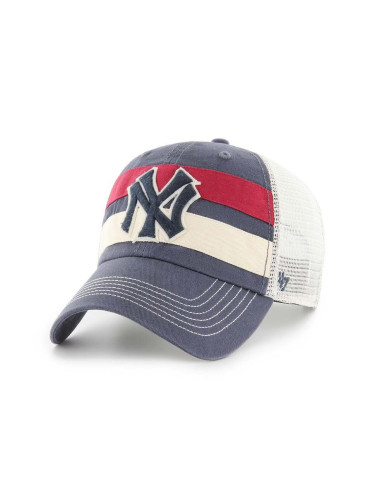 Шапка с козирка 47 brand MLB New York Yankees в тъмносиньо с апликация BCPTN-CLBBN17GWP-VN11