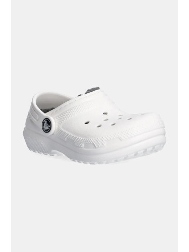 Детски чехли Crocs CLASSIC LINED CLOG в бяло 207009