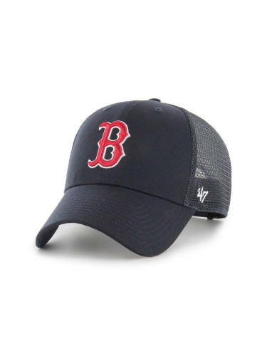 Шапка с козирка 47 brand MLB Boston Red Sox в тъмносиньо с апликация BCWS-BRSRS02CTP-NY04