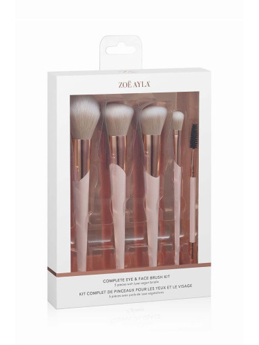 Комплект четки за грим Zoë Ayla Complete Eye & Face Brush Kit (5 броя)