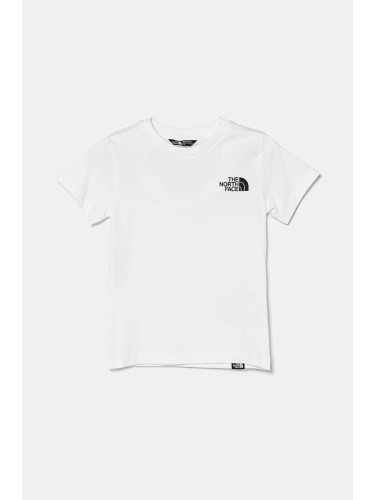 Детска тениска The North Face TEEN S/S SIMPLE DOME TEE в бяло с принт NF0A8DRPFN41